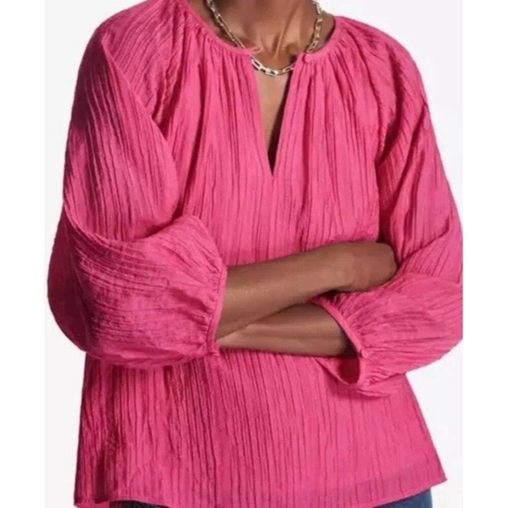 COS Women’s Oversized Textured Blouse Pink Minimalist Top US 4 EUC Modern Preppy